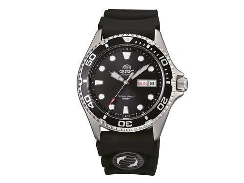 Automatik-Armbanduhr Edelstahl silberfarben Ziffernblatt schwarz von ORIENT (*OR*AU*) - Produktbild 