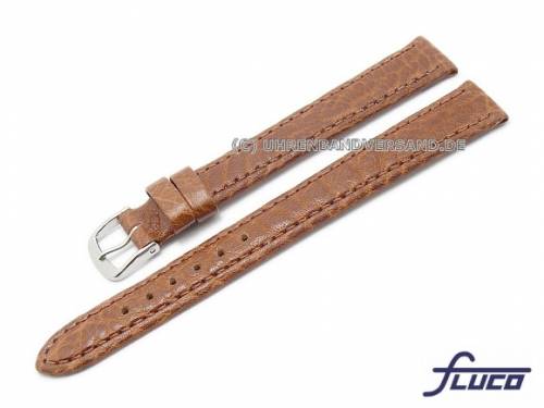 Uhrenarmband -Record- XL 10mm hellbraun genarbt von FLUCO (Schlie�enansto� 09 mm) - Bild vergr��ern 