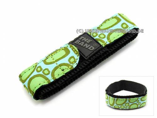 Klett-Uhrenarmband 20mm -Calamari TEXTIL- hellblau und gr�n - Bild vergr��ern 