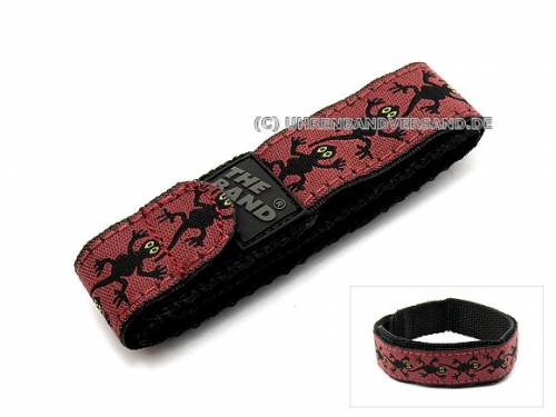 Klett-Uhrenarmband 20mm -Gecko TEXTIL- rotbraun - Bild vergr��ern 