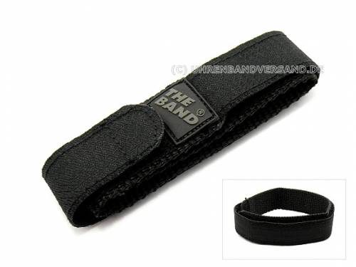 Klett-Uhrenarmband 20mm -Black TEXTIL- schwarz  - Bild vergr��ern 