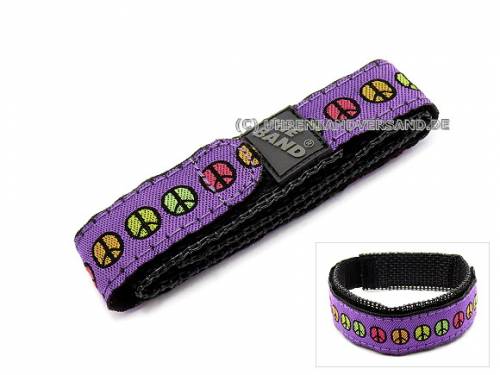 Klett-Uhrenarmband 20mm -Peace Purple MESH- lila - Bild vergr��ern 