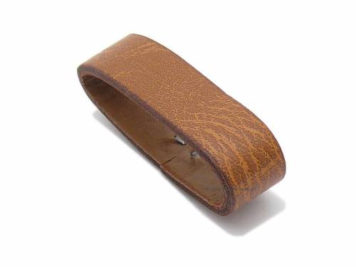 G�rtel-Schlaufe Synthetik/Leder mittelbraun genarbt (Breite ca. 4 cm) - Bild vergr��ern 