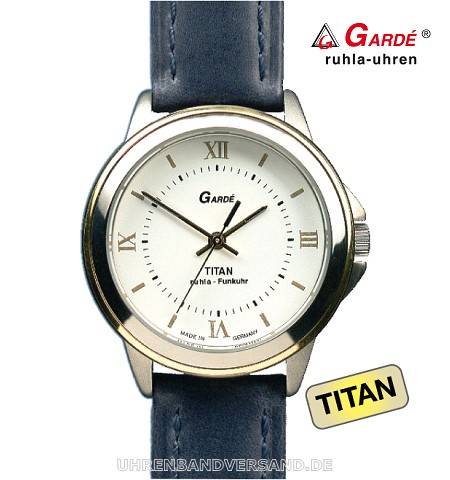 1a Angebot: Funk-Damenuhr Titan bicolor Ziffernblatt wei� von Gard� Ruhla (*GD*DU*) - Produktbild 