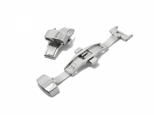 Butterfly-Faltschlie�e (HeBFS-01) 12mm Edelstahl poliert mit Dr�ckern - Bild vergr��ern 