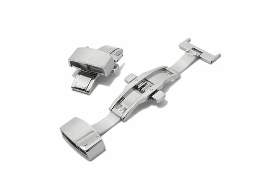 Butterfly-Faltschlie�e (HeBFS-01) 20mm Edelstahl poliert mit Dr�ckern - Bild vergr��ern 