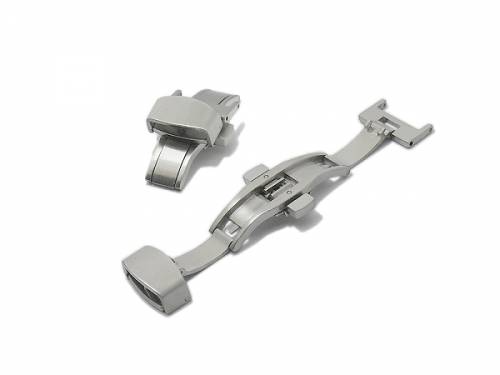 Butterfly-Faltschlie�e (HeBFS-14) 12mm Edelstahl geb�rstet mit Dr�ckern - Bild vergr��ern 