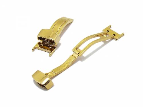 Kippfaltschlie�e (HeKFS-05) 12mm Edelstahl goldfarben poliert - Bild vergr��ern 