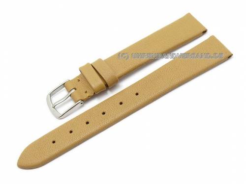 Uhrenarmband 10mm hellbraun Kalbsleder flach (Schlie�enansto� 08 mm) - Bild vergr��ern 