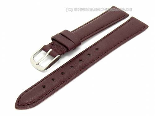Uhrenarmband -Classic Standard- 12mm bordeaux glatte Oberfl�che (Schlie�enansto� 12 mm) - Bild vergr��ern 