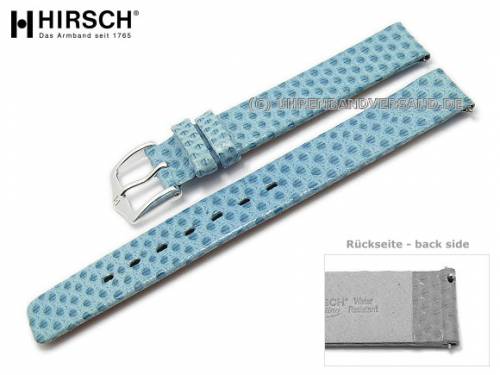Uhrenarmband -Aqualino- 14mm hellblau Wasserschlange Easy Change von HIRSCH (Schlie�enansto� 14 mm) - Bild vergr��ern 
