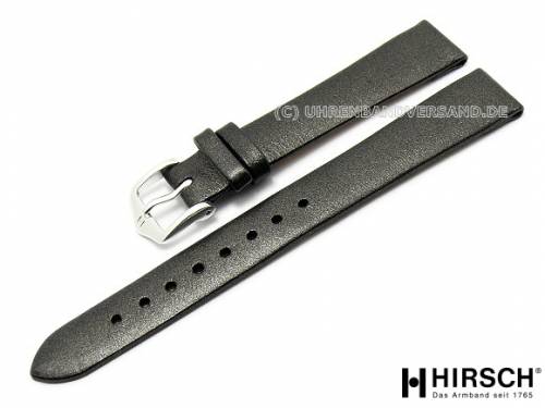Uhrenarmband -Cashmere- 14mm anthrazit glatt ohne Naht von HIRSCH (Schlie�enansto� 12 mm) - Bild vergr��ern 