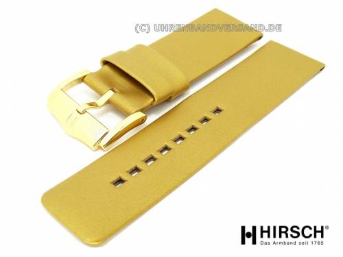 Uhrenarmband -Fashion- 22mm gold glatt ohne Naht von HIRSCH - Bild vergr��ern 