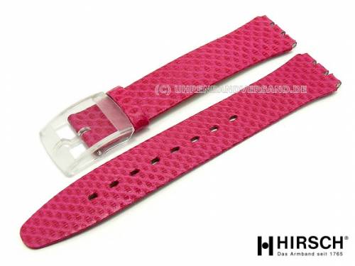 Uhrenarmband -Hydra- 16mm pink echt Schlange passend f�r Swatch von HIRSCH - Bild vergr��ern 