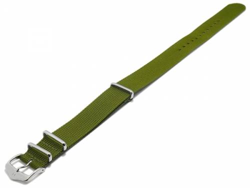 Uhrenarmband (405-060) RUSH R 20mm olivgrn Synthetik/Textil Durchzugsband NATO-Look von HIRSCH - Bild vergrern 