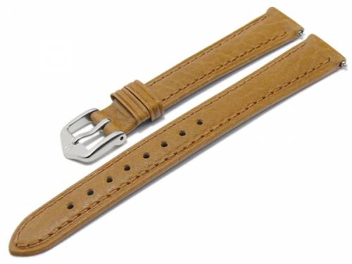 Uhrband (010-09) Camelgrain 12mm hellbraun Leder, No-Allergy Spezial-Unterseite, EASY-CLICK v. HIRSCH (Schlie�e 10 mm) - Bild vergr��ern 