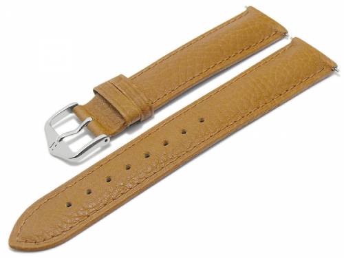 Uhrband XL (010-09) Camelgrain 18mm hbraun Leder, No-Allergy Spezial-Unterseite, EASY-CLICK v. HIRSCH (Schliee 16 mm) - Bild vergrern 