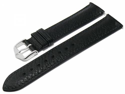Uhrband (010-09) Camelgrain 19mm schwarz Leder, No-Allergy Spezial-Unterseite, EASY-CLICK v. HIRSCH (Schlie�e 18 mm) - Bild vergr��ern 