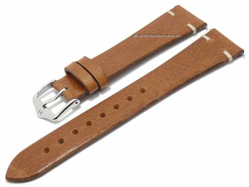 Uhrenarmband (055-02) Bagnore 19mm hellbraun Leder vegetabil genarbt EASY-CLICK-Stege HIRSCH (Schlie�enansto� 16 mm) - Bild vergr��ern 