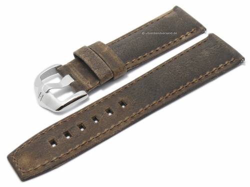 Uhrenarmband (085-64) Tritone 24mm dunkelbraun Kudu-Antilope Vintage EASY-CLICK-Stege HIRSCH (Schlie�enansto� 22 mm) - Bild vergr��ern 