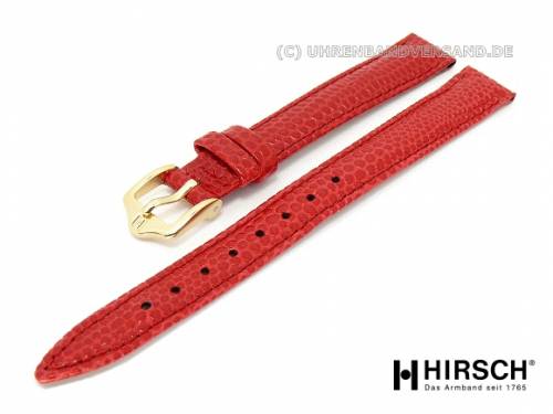 Uhrenarmband -Rainbow- 14mm rot Eidechspr�gung von HIRSCH (Schlie�enansto� 12 mm) - Bild vergr��ern 