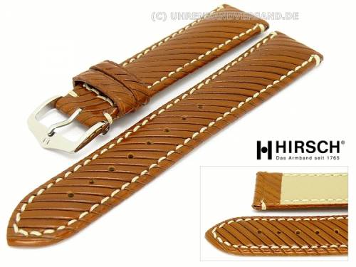 Uhrenarmband -Rivetta- 22mm goldbraun extravagant von HIRSCH (Schlie�enansto� 20 mm) - Bild vergr��ern 