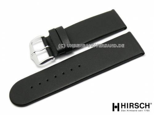 Uhrenarmband -Scandic- 30mm schwarz glatt ohne Naht von HIRSCH (Schlie�enansto� 30 mm) - Bild vergr��ern 