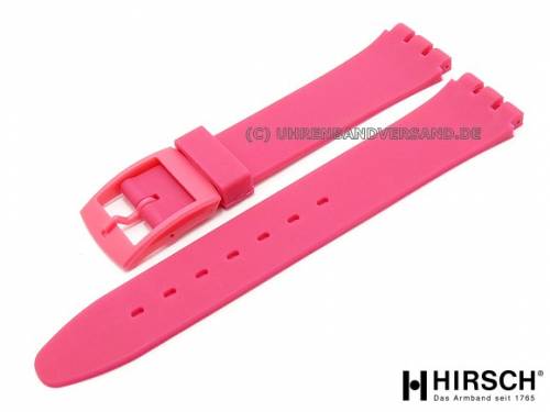 Uhrenarmband -Tim- 17mm pink Synthetik passend f�r Swatch von HIRSCH - Bild vergr��ern 
