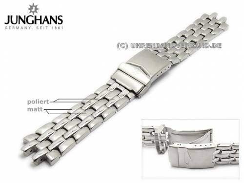Ersatz-Uhrenarmband Junghans Edelstahl teilpoliert Spezialansto� f�r 041/4081, 041/4082 etc.  - Bild vergr��ern 