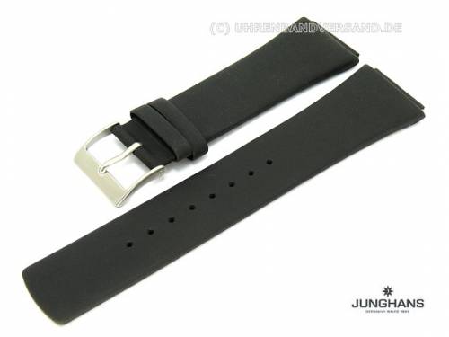 Ersatzband Junghans 20mm schwarz Leder glatte Oberfl�che f�r 052/2210, 052/2211 etc. - Bild vergr��ern 