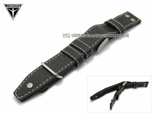 Ersatz-Uhrenarmband JUNKERS -Pilot- 20mm sehr dunkles braun f�r 6454, 6462, 6258 etc. - Bild vergr��ern 