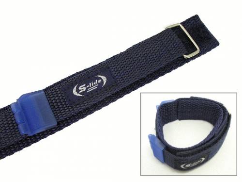 Uhrenarmband -Slide- f�r Swatch 19/20mm dunkelblau Klettband - Bild vergr��ern 