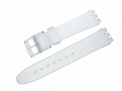 Uhrenarmband f�r Swatch 17mm transparent Synthetik glatt - Bild vergr��ern 