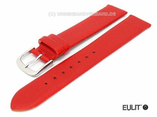 Uhrenarmband -Lorica- 20mm rot fein genarbt von EULIT - Bild vergr��ern 