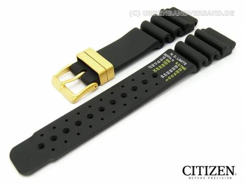 Ersatz-Uhrenarmband CITIZEN 24mm schwarz Kautschuk f�r JH0054-03E - Bild vergr��ern 