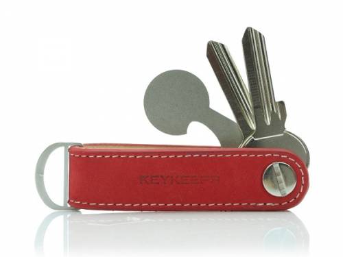 KEYKEEPA Loop Schlsselorganizer Leder rot (Nubuk Red) - Made in Germany - Bild vergrern 