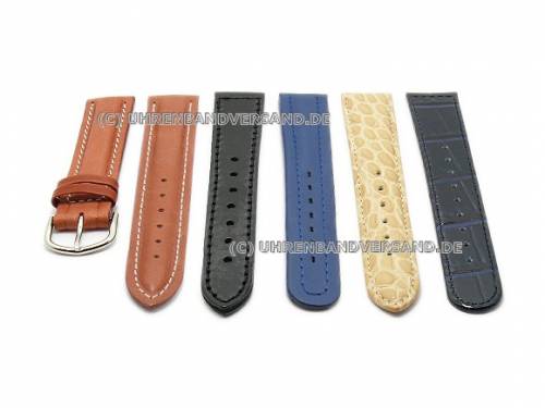 ABVERKAUF: 5 Uhrenarmbnder Leder 16-22mm verschiedene Farben - Bild vergrern 