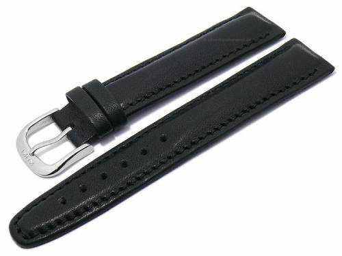Manufaktur-Uhrenarmband 19mm schwarz HORWEEN ESSEX Leder STRONG & FLEX abgenht von KUKI (Schlieenansto 18 mm) - Bild vergrern 