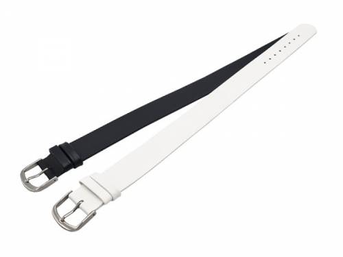 Armb�nder/Durchzugsb�nder 2er-Set KUFSTEIN DUO 18mm schwarz/wei� Leder MEYHOFER - Bild vergr��ern 