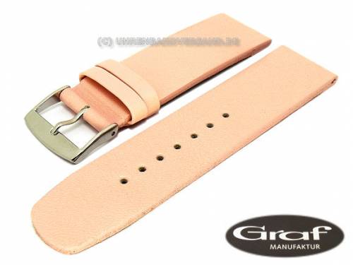 Uhrenarmband XS -Spree- 20mm rosa glatt ohne Naht von Graf (Schlie�enansto� 20 mm) - Bild vergr��ern 