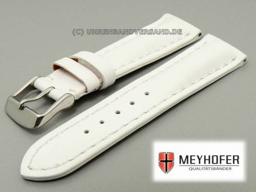 Uhrenarmband -Kajaani- XS 24mm wei� glatte Oberfl�che abgen�ht von MEYHOFER - Bild vergr��ern 