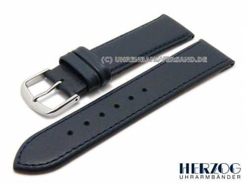 Uhrenarmband XS -Elegance- 18mm dunkelblau Kalbleder matt abgen�ht HERZOG (Schlie�enansto� 16 mm) - Bild vergr��ern 