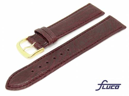 Uhrenarmband -Record- XL 16mm bordeaux genarbt von Fluco (Schlie�enansto� 14 mm) - Bild vergr��ern 