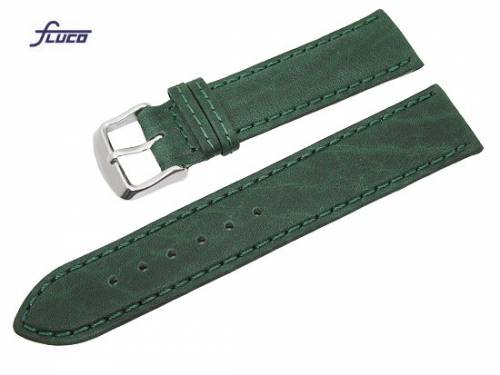 Uhrenarmband -Amerika- XL 20mm dunkelgr�n grob genarbt von Fluco (Schlie�enansto� 18 mm) - Bild vergr��ern 