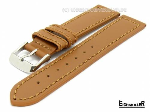 Uhrenarmband 24mm hellbraun Fliegerbandoptik Sattelleder glatt von Eichm�ller - Bild vergr��ern 