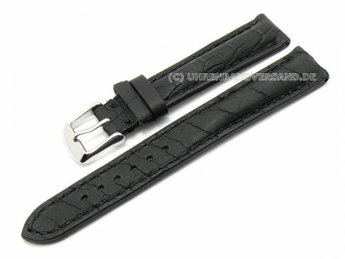 Uhrenarmband -Quebrada-- Design 18mm schwarz robust extravagant - Bild vergr��ern 