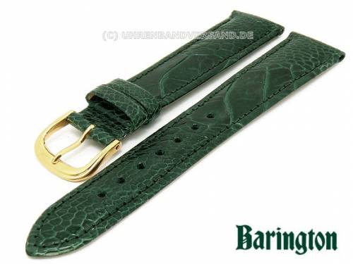 Uhrenarmband 16mm dunkelgr�n Barington echt Strau�en-Bein (Schlie�enansto� 14 mm) - Bild vergr��ern 