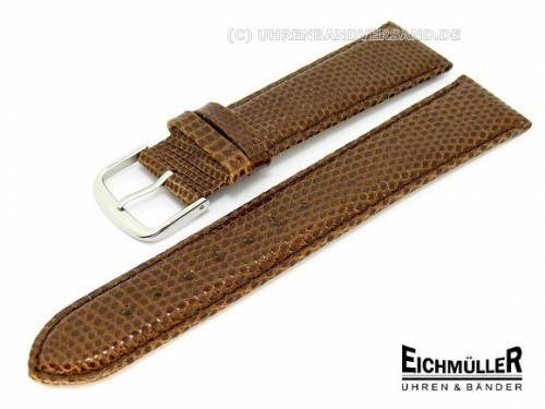 PREISTIPP: Uhrenarmband 20mm braun echt Eidechse abgen�ht von Eichm�ller (Schlie�enansto� 18 mm) - Bild vergr��ern 