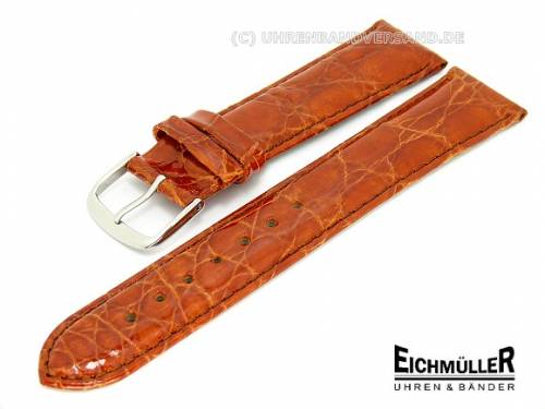 PREISTIPP: Uhrenarmband 18mm braun echt Krokodil gl�nzend von Eichm�ller (Schlie�enansto� 16 mm) - Bild vergr��ern 
