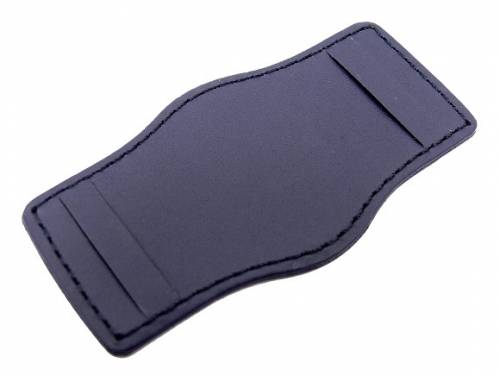 Lederunterlage f�r Uhrenarmb�nder aus Leder 20-24mm dunkelblau abgen�ht - Bild vergr��ern 